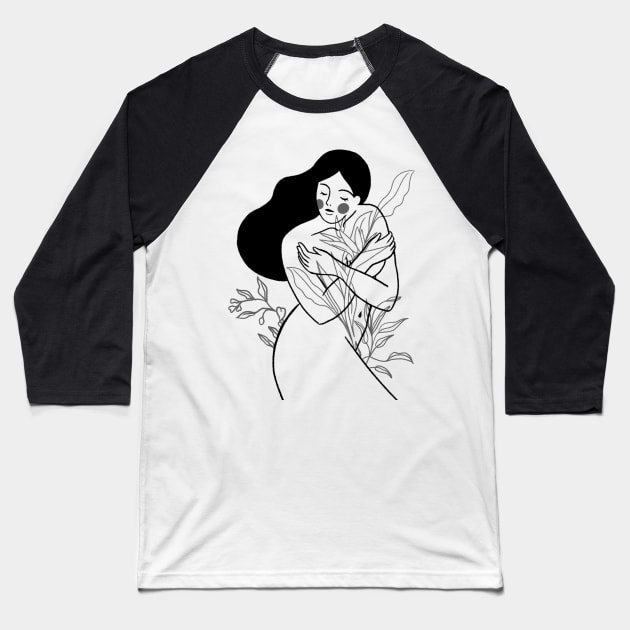 Simple Woman Design Baseball T-Shirt by HustleHardStore